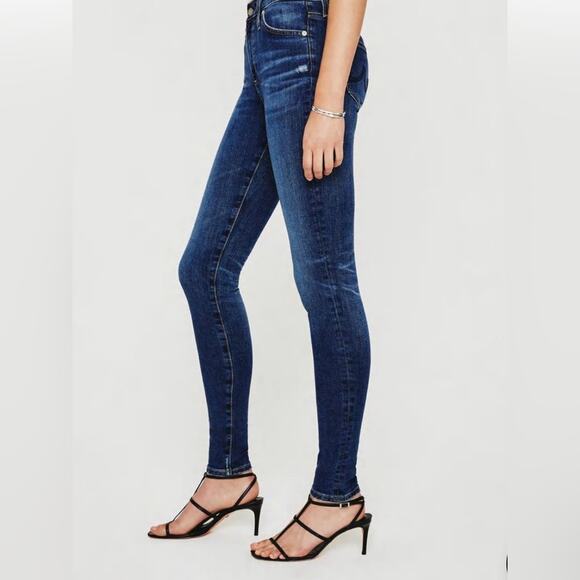 AG Adriano Goldschmied Farrah High Rise Skinny Denim Jeans Blue Size 28 - Picture 3 of 12
